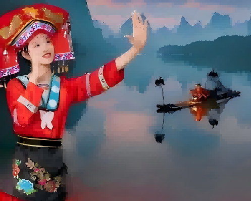時光桂林四日游-興坪漓江 5A象山公園 4A 銀子巖 4A遇龍河竹筏 4A古東瀑布 4A日月雙塔 4A世外桃源 4A山水間 陽朔西街 興坪古鎮